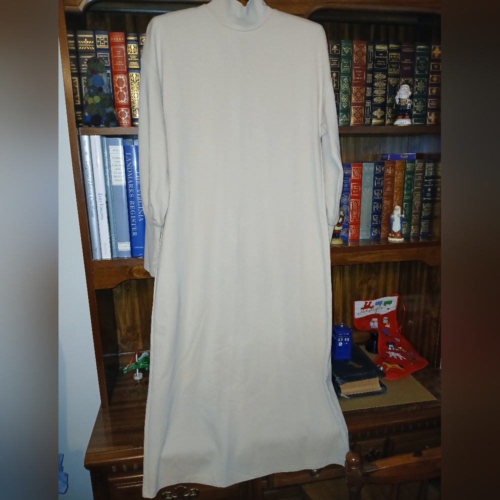 ❄️Dainty Jewells High Neck Long Taupe Dress Size S